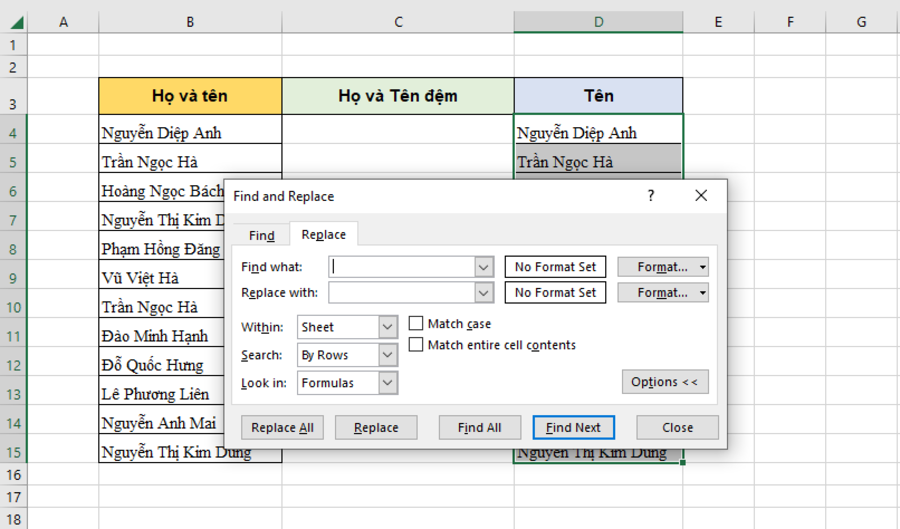 Các Cách Tách Họ Tên Trong Excel đơn Giản Và Dễ Thực Hiện Nhất 